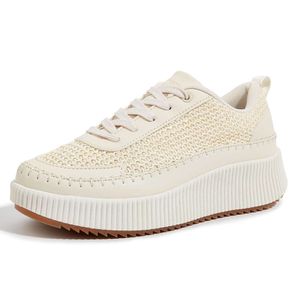 Sports Sole STEP LUCKY Water Women's Diamond Fashion Thick Casual Shiny Knitted Walking Shoes 849