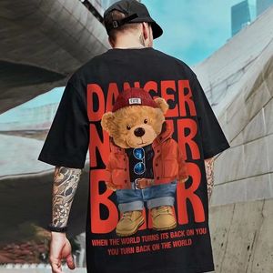 Män t shirt sommar designer män t-shirts shorts casual kostym hip hop streetwear lös vit t-shirt c3