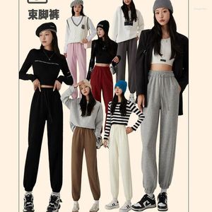 Women's Pants Sports Women Spring And Autumn Loose Casual Sweatpants Thin Bundle Feet Radish High Waist Vertical Look Slim