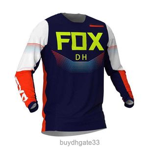 2OH2 Men's T-shirts New Fox Speed Reduction Suit Breathable and Fast Drying Mountain Off Road Cycling Mens Long Sleeved T-shirt Bicycle