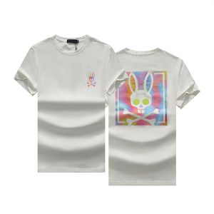 디자이너 Psycho Mens Tshirts 옷 패션면 커플 티 캐주얼 여름 남녀 여성 의류 브랜드 짧은 슬리브 티 클래식 레터 T 셔츠