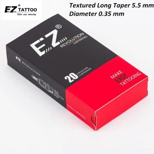 Needles EZ Revolution Tattoo Needle Cartridge Textured LTaper #12 (0.35 MM) Curved Magnum (RM) for Rotary Machines Supply 20PCS /Box