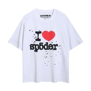 SP5DER SHIRT MENS T SHIRTS POLOSHIRT SPIDER 555 WOMENS T-SHIRT Fashion Street Clothing Web Pattern Summer Sports Hoodie 4834