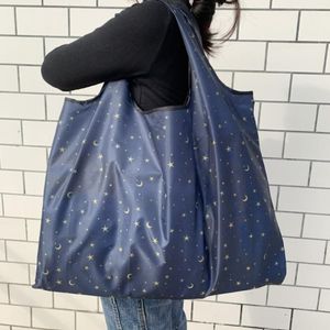 GRANDE borsa per la spesa pieghevole ecologica Borsa a tracolla portatile riutilizzabile per borse da viaggio tascabili alla moda276K