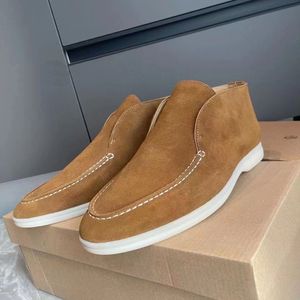 24S POP Comfort LP Loafer vestido flats oxford camurça macia aberta caminhada mocassins botas cidade homem tênis sola de borracha treinadores de barco ao ar livre caminhada plana com caixa saco de pó