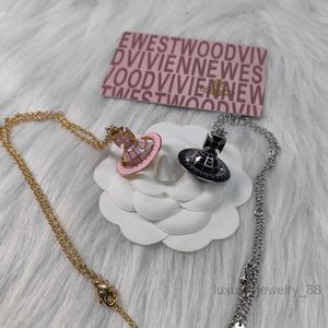 女性用衛星ネックレスデザイナーネックレスVivienenwestwood Luxury Jewelry Viviane Westwood Necklace New Vivienne Globe Necklace for Women Smele Elegant An