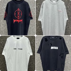 半袖新しいクラシックレタープリント高品質のファッションクラシックラウンドネックカジュアルベーシックTシャツ