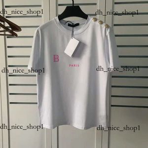 Designer Ballmain Balman Stampaggio Lettere con stampa a caldo Nuova stampa semplice Nuova T-shirt da uomo e da donna con la stessa maglietta Top S Manica corta 11 Fashioion Alta qualità 710