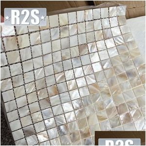 Mosaico Shell Madreperla Cucina naturale Backsplash Carta da parati Piastrelle Bagno Sfondo Doccia Piastrelle decorative per pareti Foglio 231 Dr Dhyqc