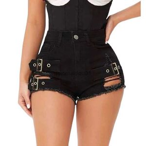 Dżinsy damskie 9047# NOWOŚĆ seksownej dziury w niskiej talii Summer Open Hip Hot Pants Super Shorts Beachwear Casual Pants Kobiety dżinsy krótkie 2402