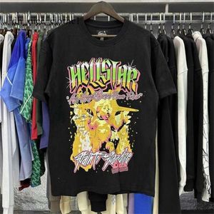 Hellstar T-shirt da uomo T-shirt 2023 Camicia a maniche corte Tee Uomo Donna Alta qualità Streetwear Hip Hop Moda T-shirt Star Corta 838