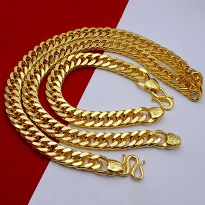 12n Vietnam Nansha gold tank Necklace mens new Tiktok live broadcast of the same copper plated car shiny face boss CHAIN 24K