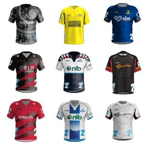 2024 Maglie di rugby Blues Highlanders 24 25 Crusaderses a casa via Hurricanes Heritage Chiefses Super Size S-5xl Shirt