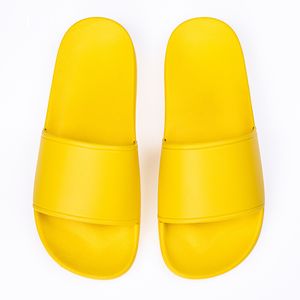 Summer sandals and slippers for men and womens plastic home use flat soft casual sandal shoes yellow