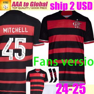 Torcedores CR Flamengo Camisas de futebol 2023 2024 2025 DE ARRASCAETA E.RIBEIRO GABI B.HENRIQUE DAVID LUIZ DIEGO PEDRO GERSON 24 25 casa fora 3ª camisa de futebol 4XL