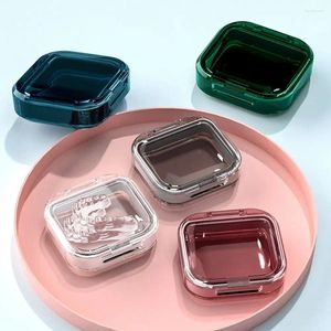 Smycken påsar tallrik kosmetisk fodral liten artikel transparent lådörhänge förvaringsringar container osynliga hängslen