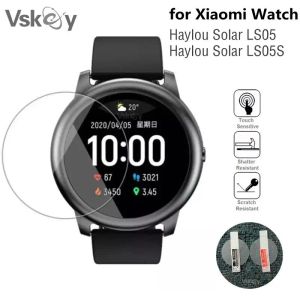 Relógios 100 pçs protetor de tela relógio inteligente para xiaomi haylou solar rt ls05s ls05 redondo anti-risco vidro temperado película protetora