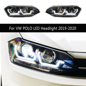 Auto Zubehör Front Lampe Für Volkswagen POLO LED Scheinwerfer Montage 19-20 Tagfahrlicht Streamer Blinker Anzeige