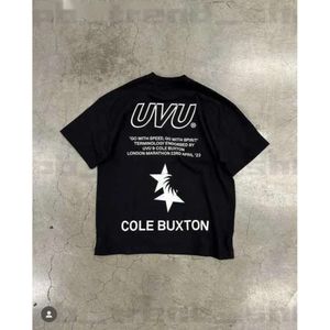 T-shirty męskie 23SS Slogan UVU Druk Cole Buxton T-shirt mężczyzn Kobiety 1 1 Cotton CB Tee Casual Short Sleeve T koszule TEE Summer 687