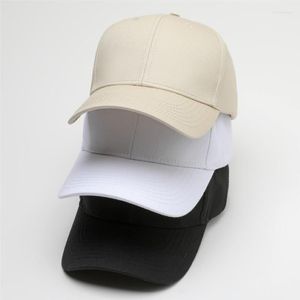 Bollkapslar Big Head Adult Cotton Plus Size Blank Baseball Cap Lady Solid Sport Hat Män