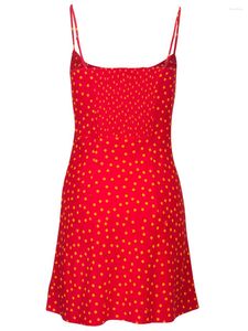 Sukienki swobodne kobiety Summer Floral Ruffle mini sukienka bez rękawów ramię linijki