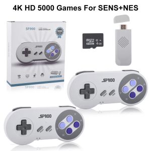 Consoles SF900 Classic Retro Game Console HD Video Game Stick With 5000 Games for SNES Wireless Controller 16 Bit Consolas for NES
