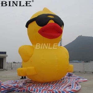 wholesale Free ship 8mH (26ft) with blower beach decoration large inflatable duck giant animal model big rubber ducks for advertising