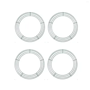 Декоративные цветы 4 шт. 16 дюймов фестивальный декор искусство металлическое кольцо проволочный венок рамка открытый Валентина DIY ремесло многофункциональный прочный