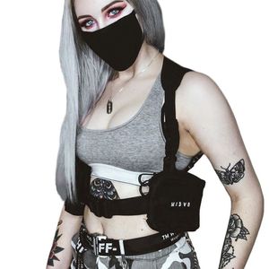 Punkowa torba na klatkę piersiową dla kobiet Hip-Hop Tactical Streetwear Style talia Pakiet w talii Men Men Outdoor Rame Hoursters Sling Bożewórz G174244I