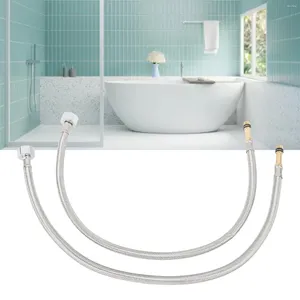 Banyo Aksesuar Seti 2PCS 60cm Musluk Evi Sprinkler Bağlayıcı Besleme Hortum Hattı Paslanmaz Çelik 23.6inch Evrensel Su