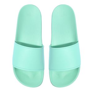 Sommarsandaler och tofflor för män och kvinnors plasthem Använd platt mjuka mjuka sandalskor mulor inomhus ljusgrön