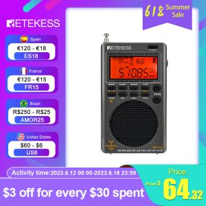 Radio Retekess Tr110 Radio Fm Receiver Portable Ssb Shortwave Radios Am Fm All Waves Full Band Cb Air Band Ham Radio Sw Mw Lsb Vhf Uhf