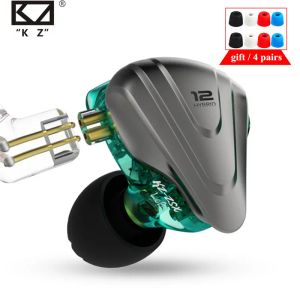 Hörlurar KZ ZSX 5BA 1DD Hybrid Unit inear Earphones HiFi Metal Music Sport Headset KZ ZAX ASX ASF ZS10 Pro AS16 C12 CA16 VX V90 NS9