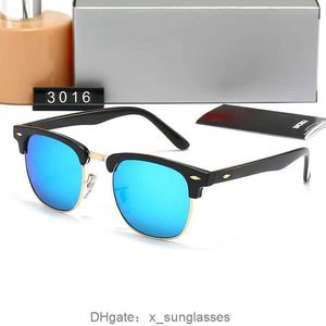 Classic Brand Wayfarer Luxury Square Solglasögon Män acetatram med Ray Baa Black Lenses Sun Glasses for Women UV400 Raybans Box 3016 GQTD