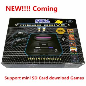 Consoles NEW Arrival Black Color PAL Version EU Plug Game Consoles Fit For Sega MD2 MD 2 TV Video Game Console Classic Card 16 Bit Boy