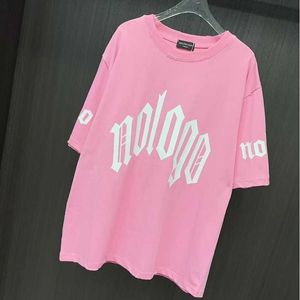 Early Spring New Niche Design Trendy American Style Distressed Letter Short Sleeved Tshirt