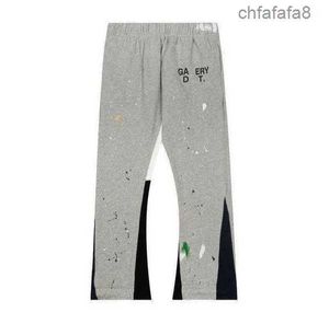 Designer moda mens jeans calças galerias sweatpants dept manchado carta impressão mulheres casal solto versátil casual reto sv 95il