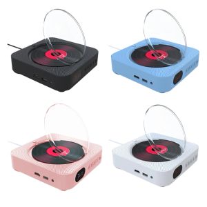 Alto-falantes Leitor de CD multifuncional Alto-falante compatível com Bluetooth CD DVD Player Rádio FM Montado na parede Jack AUX de 3,5 mm com controle remoto IR