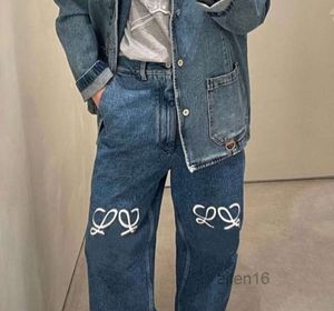 Jeans kvinnors designer byxa ben öppna gaffel tät capris denim tillägg fleece förtjockas varma bantar raka kläder broderier tryck lös