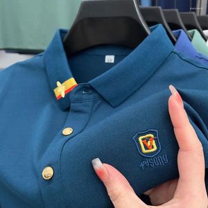 Men's Polos High-end Mercerized Cotton Short-sleeved Polo Shirt Lapel Top 2024 Summer Fashion Bee Embroidery T-shirt Paul Wear M-4XL