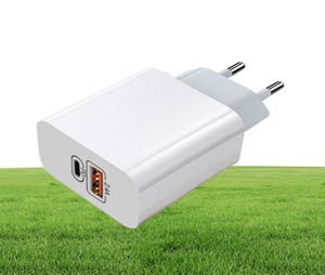 5V 24A PD USB Wall Chargers Typ C US EU Plug Fast Charging Charger Adapter för iPhone 12 11 Pro Max1218983