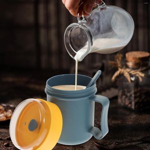 Lanche de louças de jantar de cereal xícara de café da manhã sopa portátil de microondas com tampas