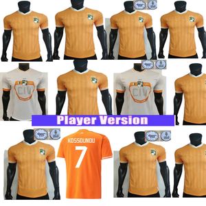 23/24 Elfenbenskustens fotbollströjor National Football Team Kessie Zaha 23 24 Cote D Ivoire Football Shirts Cornet Drogba Men Player Version Uniforms Kit Socks Full Sets