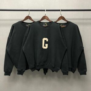 Herrtröjor mode 7: e samling Big G logo tryck hoodie män hip hop streetwear pullover hög kvalitet o-hals långärmad tröja