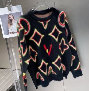 Maglione da donna nuovo marchio di lusso di marca pullover lavorato a maglia lettera colorata maglione allentato moda