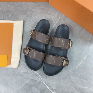 Designer marca mulheres lvtrainers chinelos sandálias slides sala de moda mulheres sapatos casuais sapatos de praia preto sandália de couro sapateiro sapatos de moda de verão