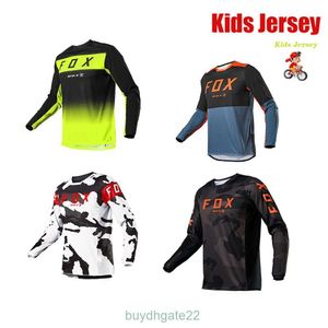 Men's T-shirts Childrens Motocross Jersey Bat Fox Mtb Downhill Off Road Dh Racing T-shirt Quick-dry Kids Bicycle Child Clothes 2XY8