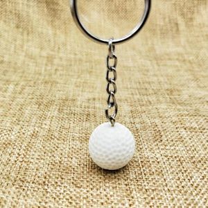 Keychains 180st Sports Metal Keychain Car Auto Key Chain Ring Wholesale Football Basketball Golf Ball Pendant Keyring