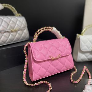 19 serii mody mini mini torba na ramię 16 cm skórzana Diamond Gold Hardware Metal Bluckle Luksusowa torebka Matelasse Sain Crossbody Bag makijaż torebki torebki mody