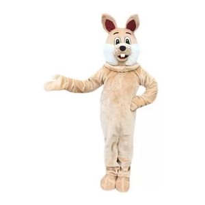 Hot Sales Brown Rabbit Mascot Costume Cartoon Character Outfits Suit Christmas Adults Size Birthday Party Outdoor Outfit Advertising Props